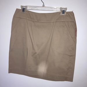 MERONA Tan Cotton Work Skirt with Pockets - Size 6